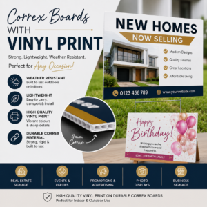 Correx Boards – Durable & Versatile Signage Solutions!