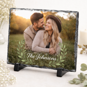 Personalised Slate Stone Photo Display